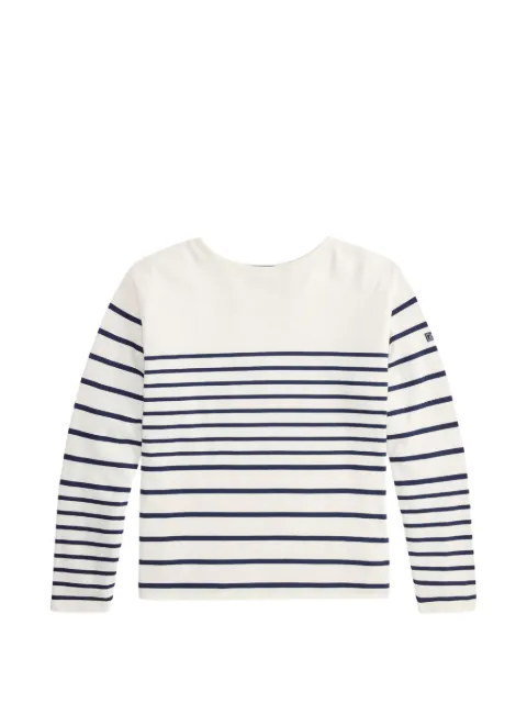 Polo Ralph Lauren striped-pattern boat-neck sweater White 710B19224001