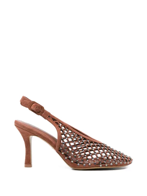 Lola Cruz Bruna studded sandals Brown 040Z30BK