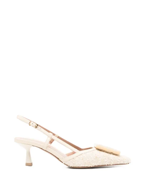 Roberto Festa Paloma buckle slingback pumps Neutrals PALOMA