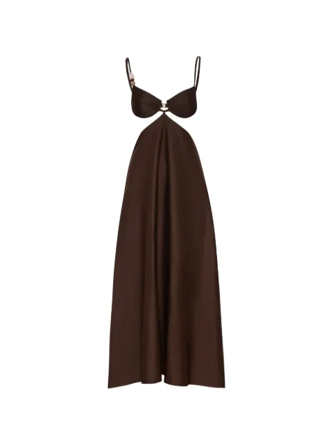 Baobab Kalina balconette-neckline maxi dress Brown 6821266