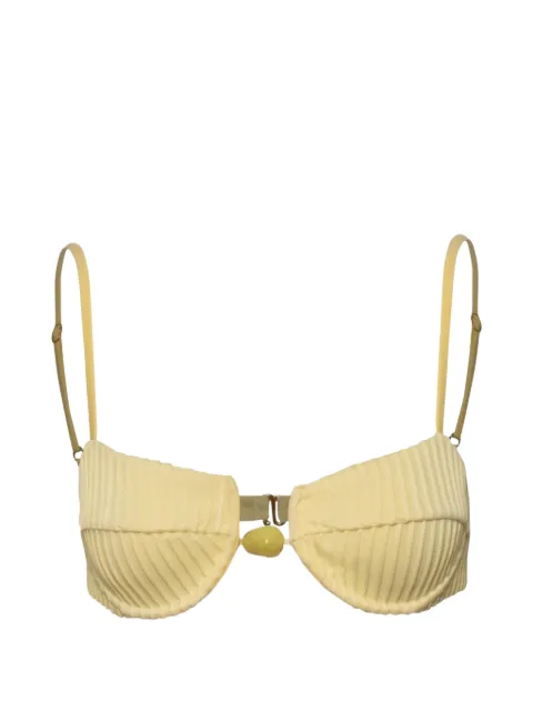 Baobab Roma textured bikini top Yellow 6030394