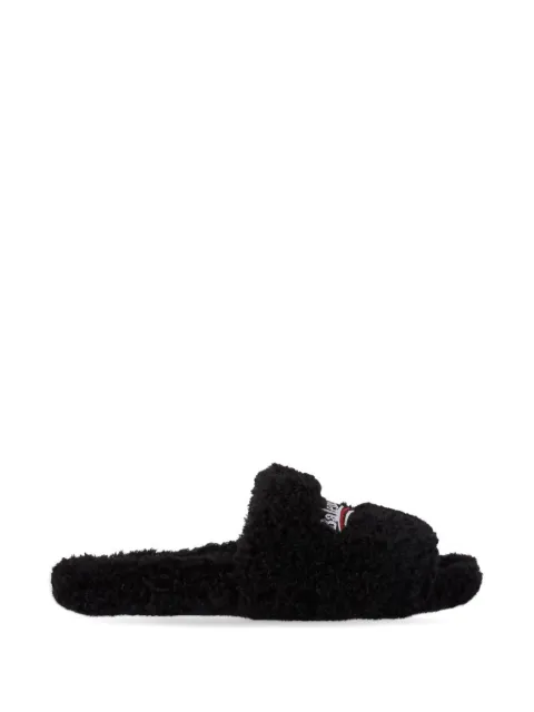 Balenciaga furry sandals Black 654747W14C21096