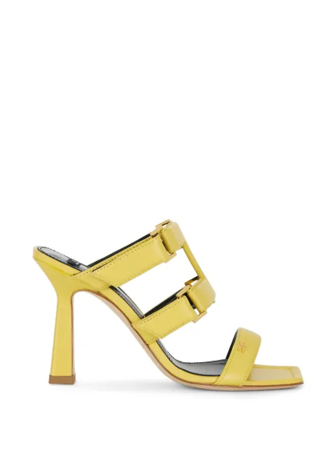 Elisabetta Franchi nappa leather sandals Yellow SA44L62E2