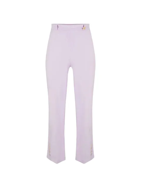 Elisabetta Franchi crepe button trousers Purple PA16861E2