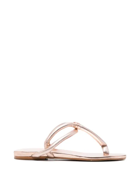 Del Carlo knot-detail sandals Pink 10725LAMINATO