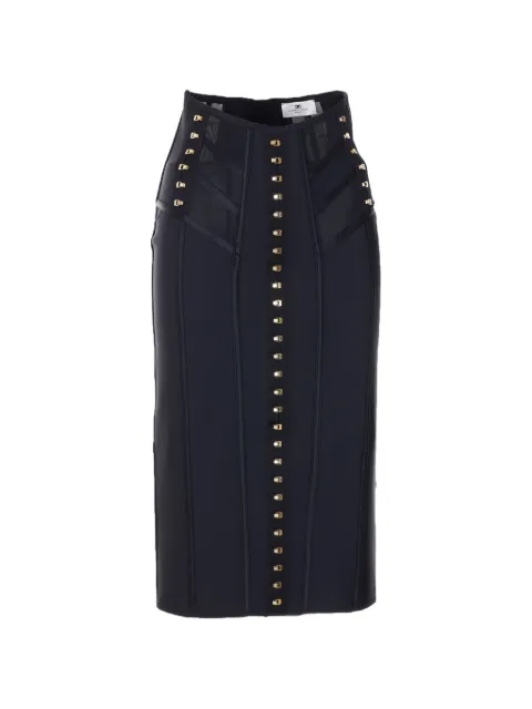 Elisabetta Franchi bustier skirt in bi-elastic and tulle fabrics Black GO17962E2