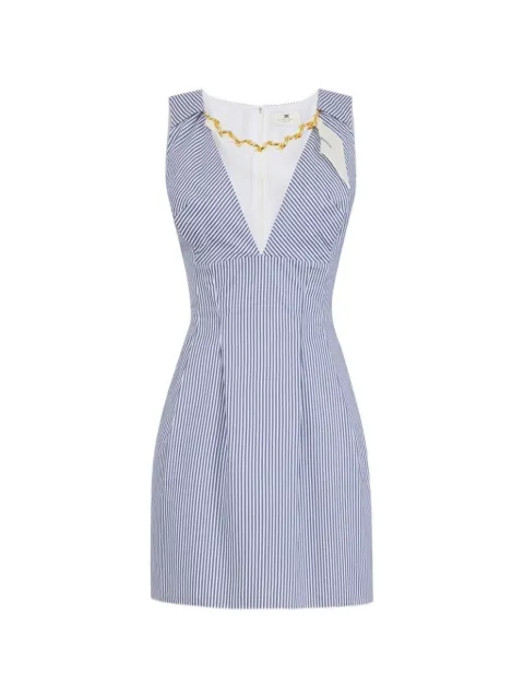 Elisabetta Franchi mini dress with jewel scarf Blue AB95762E2