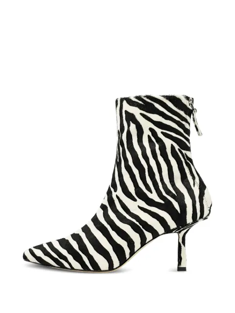 Studio Amelia Petra zebra-print ankle boots White F864ZBR