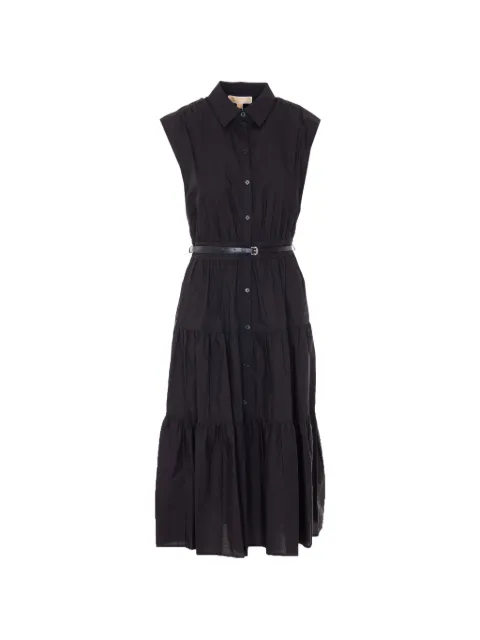 Michael Michael Kors shirt-collar midi dress Black MS683I5KLZ