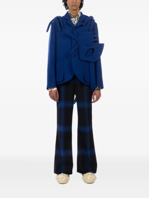 Walter Van Beirendonck Alien boxy deconstructed blazer Blue 1019