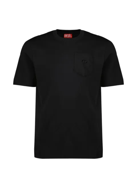 Diesel Oval-D embroidered T-shirt Black A224790NIAX