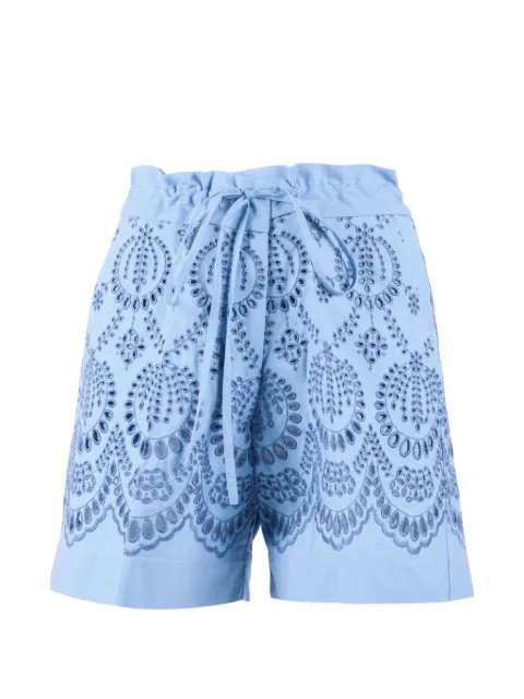 P.A.R.O.S.H. floral-embroidery shorts Blue CANNESD210163