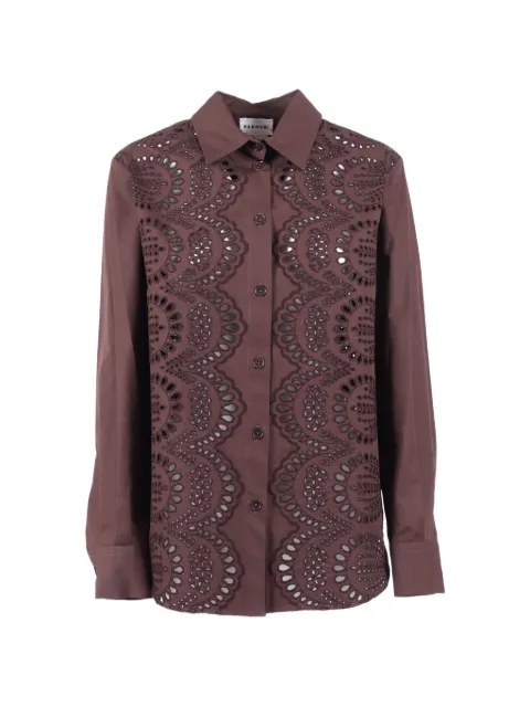 P.A.R.O.S.H. appliqué shirt Brown CANNESD381301
