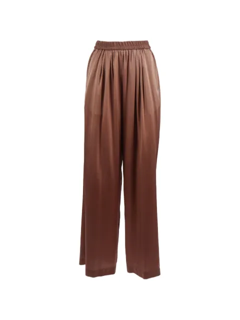 Forte Forte satin elasticated trousers Brown 14582MYPANTS