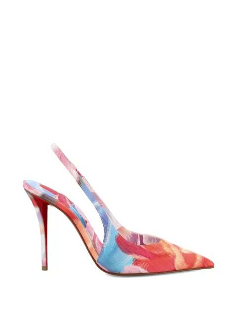 Christian Louboutin Miss Z floral slingback pumps Red 1260474J646
