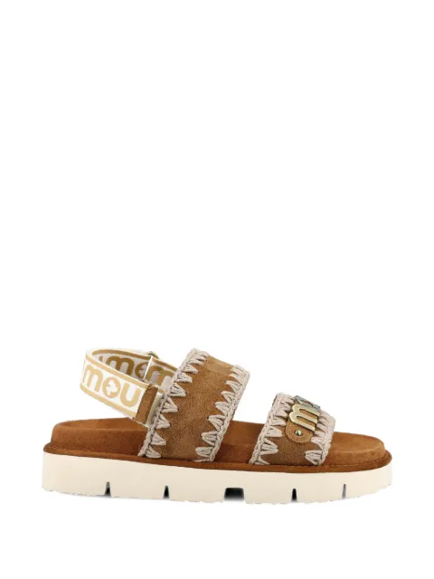 Mou logo-appliqué sandals Brown SW461001ACOG