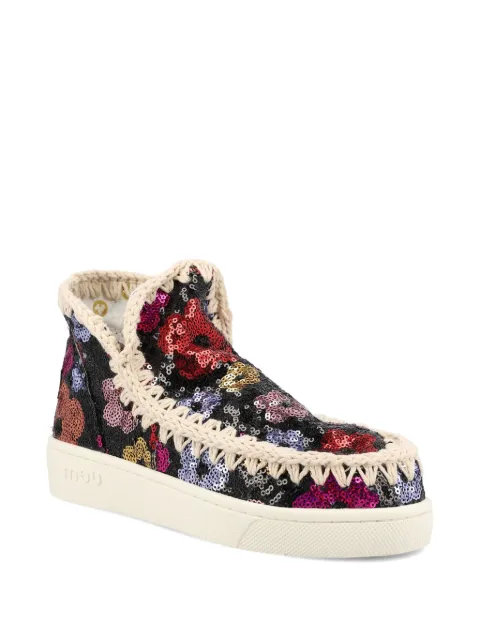 Mou Summer floral boots Black SW211057GSSBL