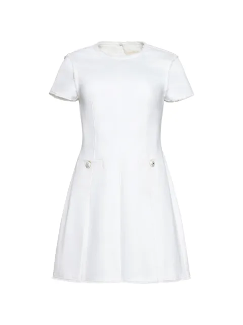 Cinq A Sept Nova Jean button-detail mini dress White ZD279911442ZWHT