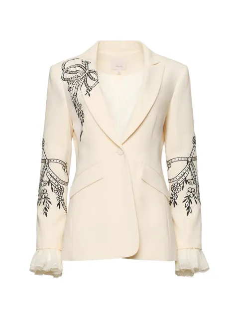 Cinq A Sept Cheyenne cascading ribbon blazer Neutrals ZJ9811319ZGABK