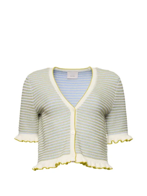 Cinq A Sept Clem ruffled cardigan Blue ZK12275651ZTWMI