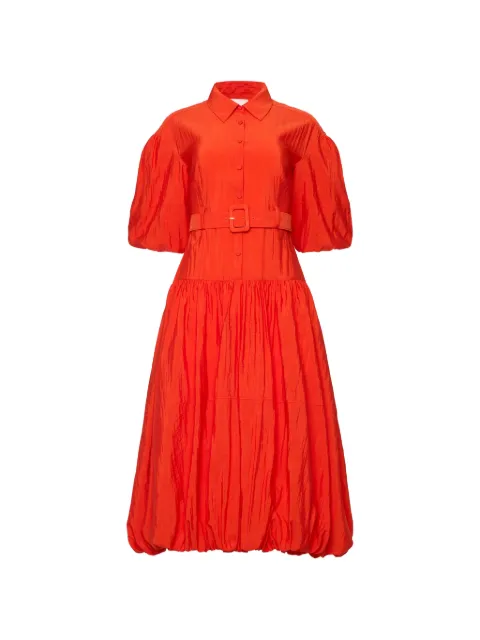 Cinq A Sept Daliah belted balloon-sleeve midi dress Red ZD33065130ZRETA
