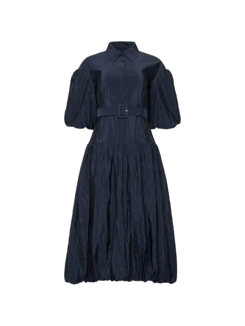 Cinq A Sept Daliah puff-sleeve belted midi dress Blue ZD33065130ZNVY