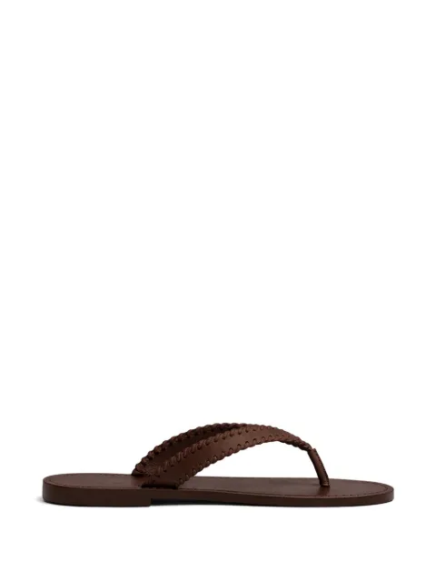 Cinq A Sept Jessica leather flat sandals Brown SS126L11977ZCHO