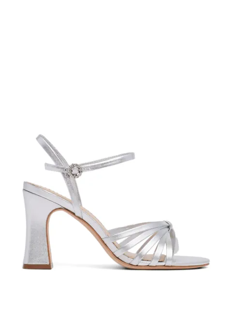 Cinq A Sept Logan metallic heeled sandals Silver SS113L11979ZSILM