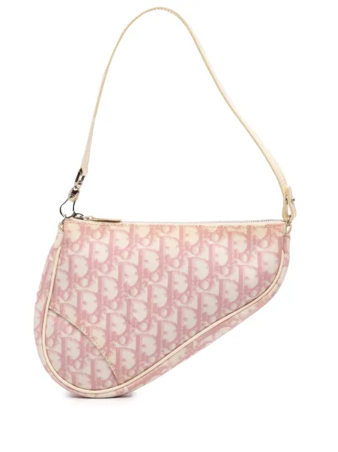 Christian Dior Pre-Owned 2003 Mini Diorissimo Coated Canvas Saddle Pochette shoulder bag Pink O9GYWME0Q661M4T6