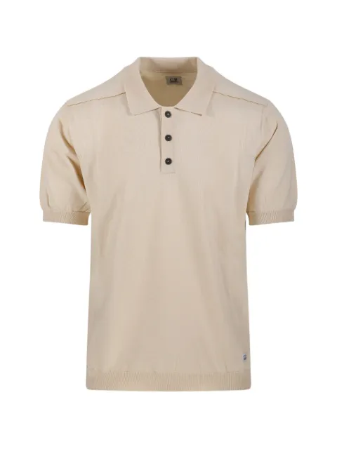 C.P. Company buttoned short-sleeve knitwear Neutrals 20CMKN099A110560A114