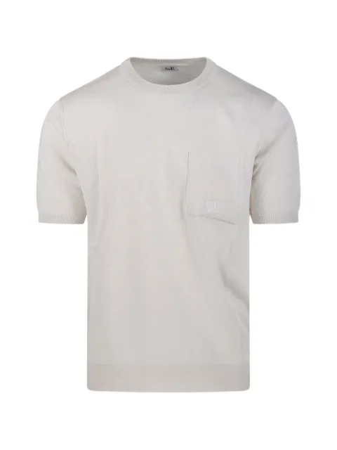 C.P. Company logo-embroidered pocket T-shirt Neutrals 20CMKN235A110659A103