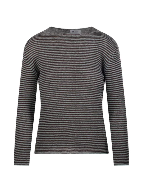 BeYou striped sweater Brown MVD39B6