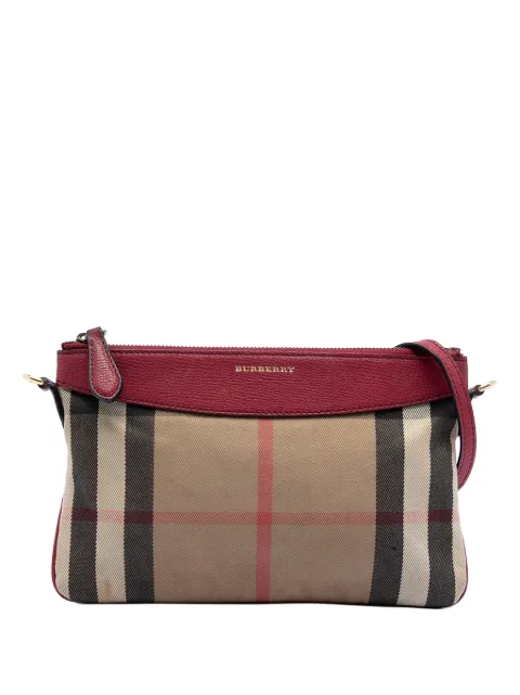 Burberry Pre-Owned 2000-2017 House Check Canvas Derby Peyton crossbody bag Brown VHA9LRZG95NPSRI1