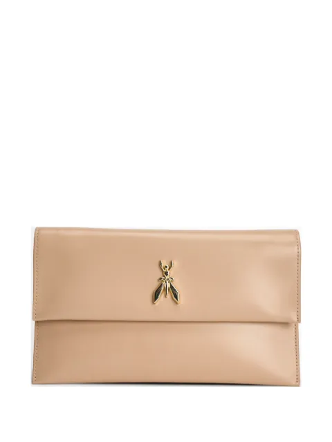 Patrizia Pepe logo-detail clutch bag Neutrals CB5460L011