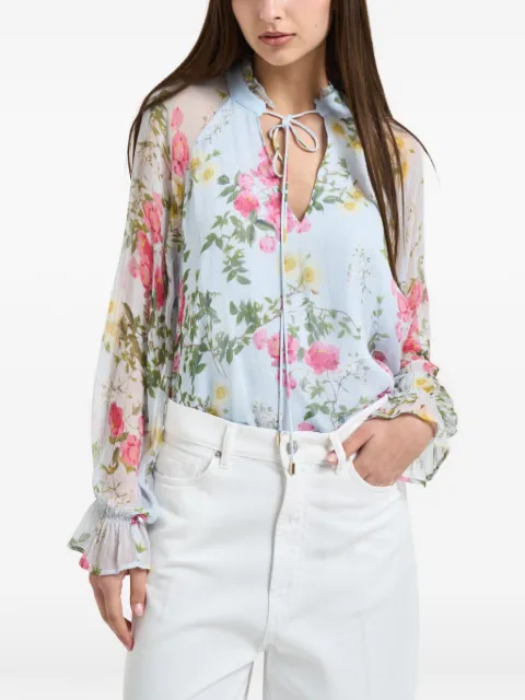 LIU JO floral blouse Blue WA6380T3473