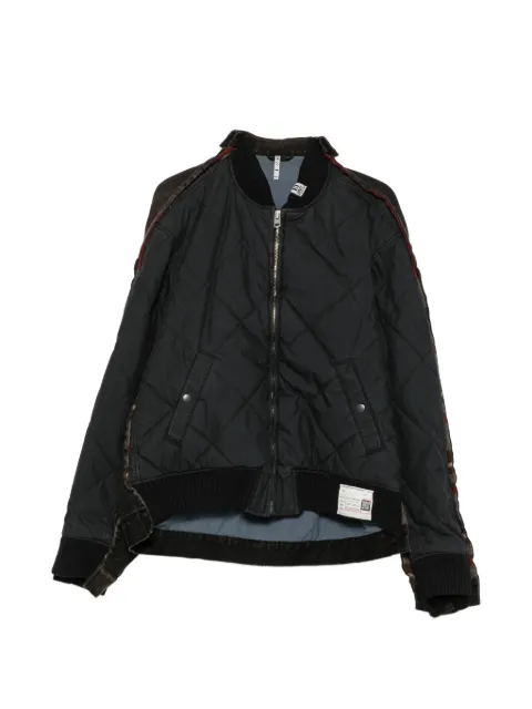 Maison MIHARA YASUHIRO quilted panel denim jacket Black A17BL021