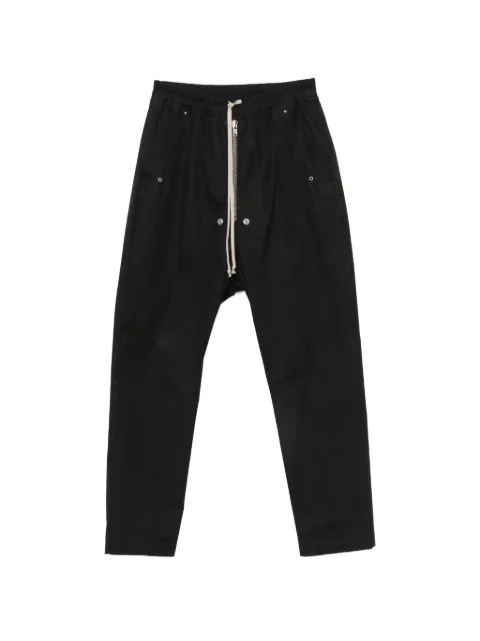 Rick Owens drawstring-waistband drop-crotch trousers Black RU02F4361TE