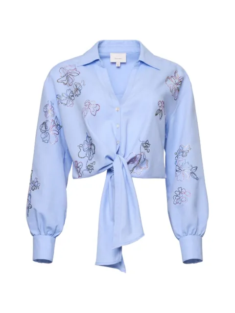 Cinq A Sept Marianna floral tie shirt Blue ZW1394R8492ZRNCL