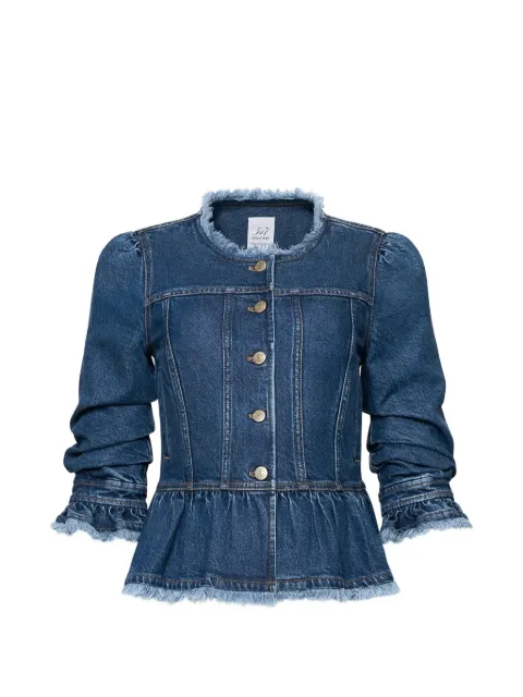 Cinq A Sept Frieda peplum denim jacket Blue ZJ97411175ZTIDE