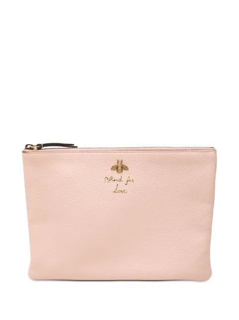 Gucci Pre-Owned 2000-2015 Leather Blind For Love clutch bag Pink 7D4QQYLIX6MWC4LO