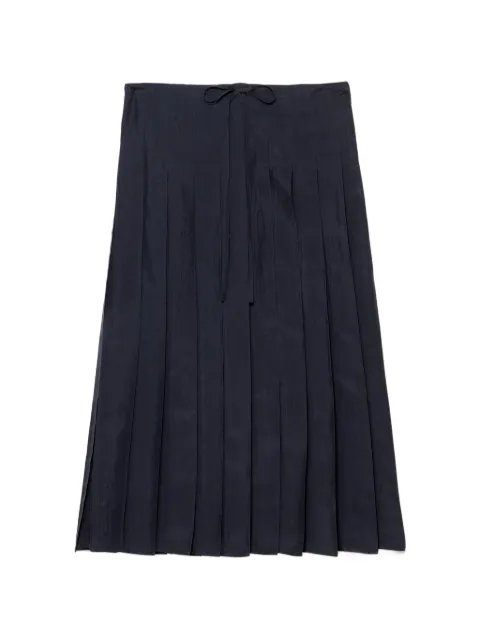 Prada pleated silk midi-skirt Blue P145VGSOOO18X7