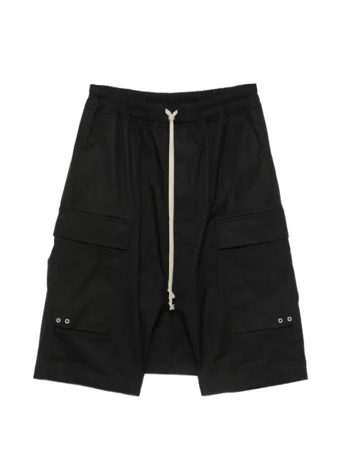 Rick Owens elasticated-waistband cargo shorts Black RU02F4389TE