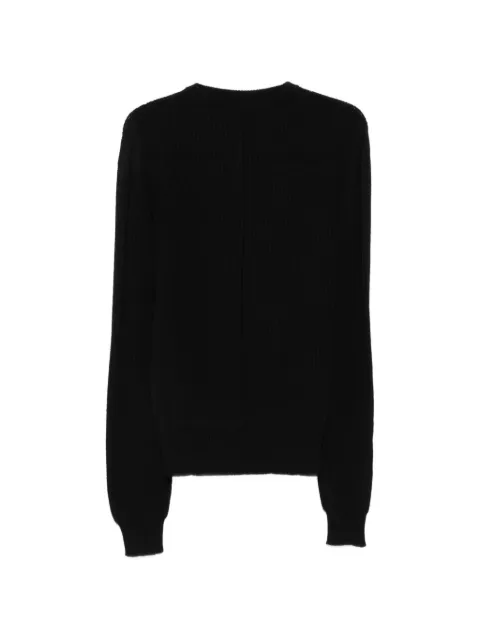 Rick Owens tower fisherman round neck sweater Black RU02F4615