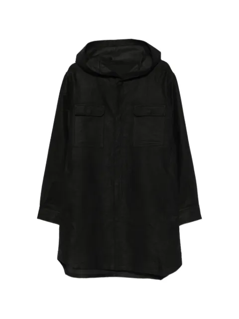 Rick Owens hooded coat Black RU02F4297MOR
