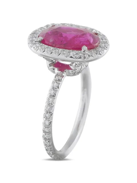 LB Exclusive diamond ruby ring Silver MF08021826