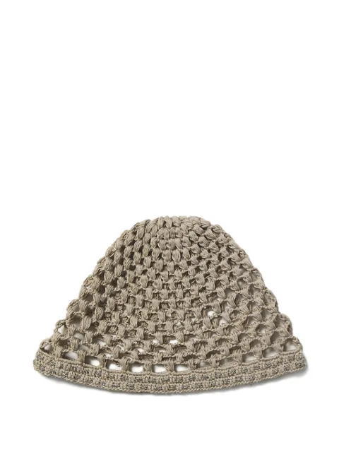 Peserico crochet-knit beaded beanie hat Neutrals E36222C0RCC849
