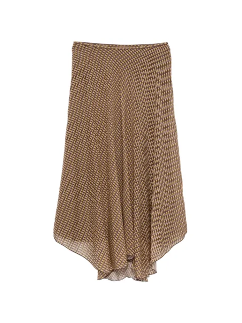 SIR. Cooper geometric-pattern maxi skirt Brown SIR2263009
