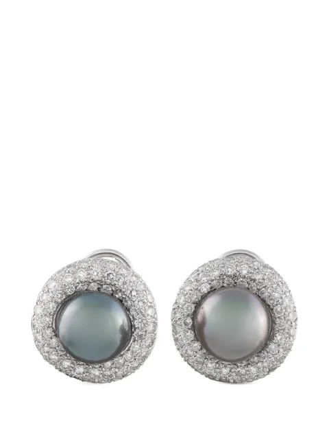 LB Exclusive diamond and pearl earrings Silver MF21021826