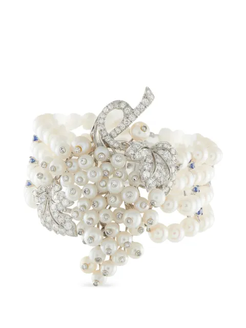 LB Exclusive leaf-motif multi-stone bracelet Silver MF24021826