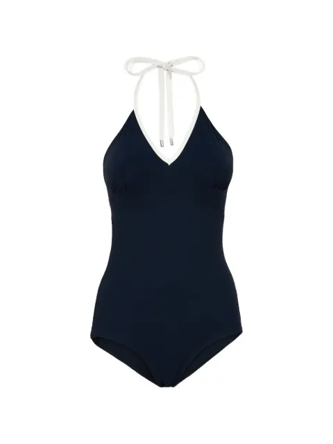 Peserico two-tone halterneck swimsuit Blue 71S11018C0CC33796138